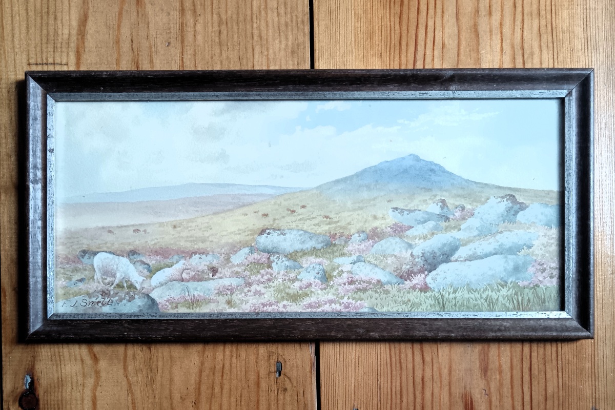 Pair of Antique Edwardian Moorland Landscape Watercolours by F.J. Snell (2).jpg